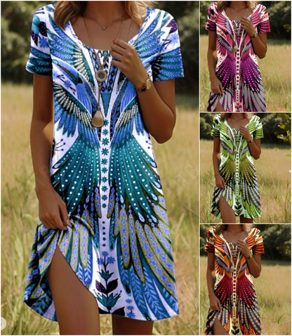 Véra | Robe vintage à manches courtes