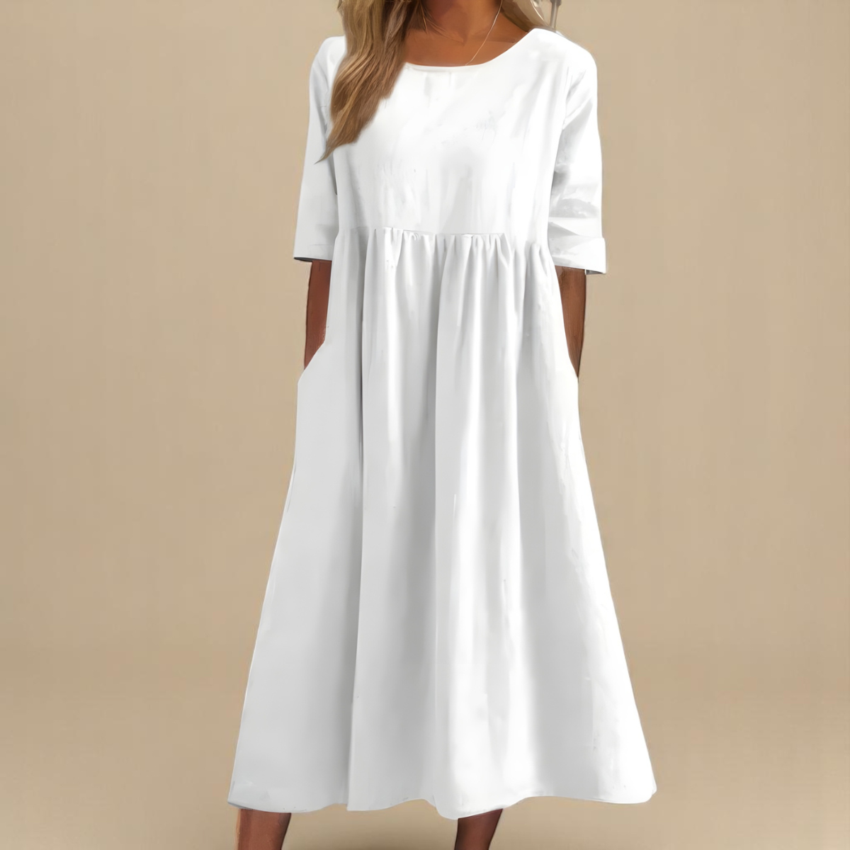 Azur Élégant | Robe légère en coton
