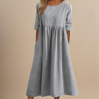 Azur Élégant | Robe légère en coton