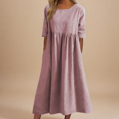 Azur Élégant | Robe légère en coton