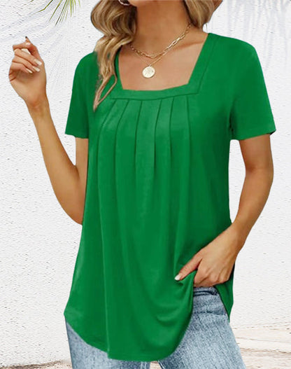 Amara Chic | T-shirt élégant à encolure carrée