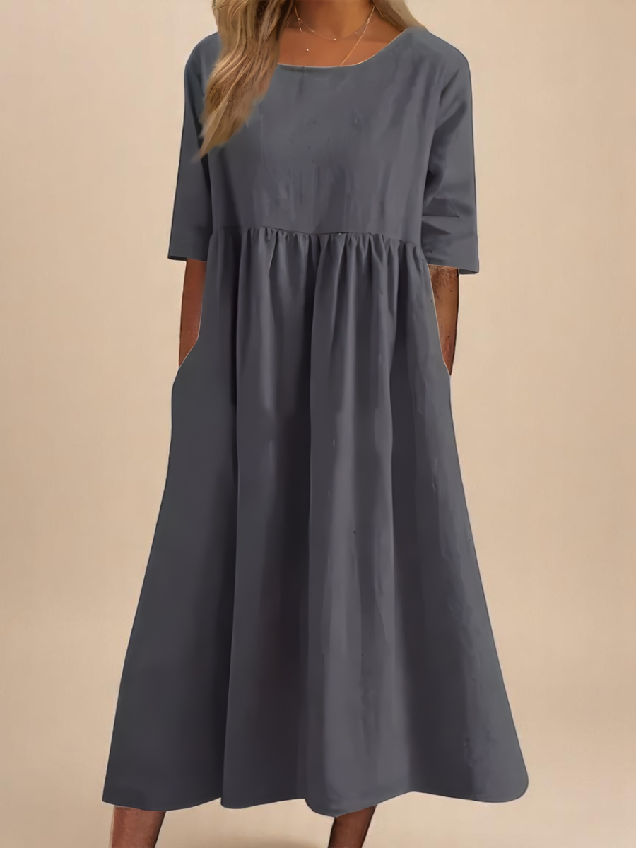 Azur Élégant | Robe légère en coton