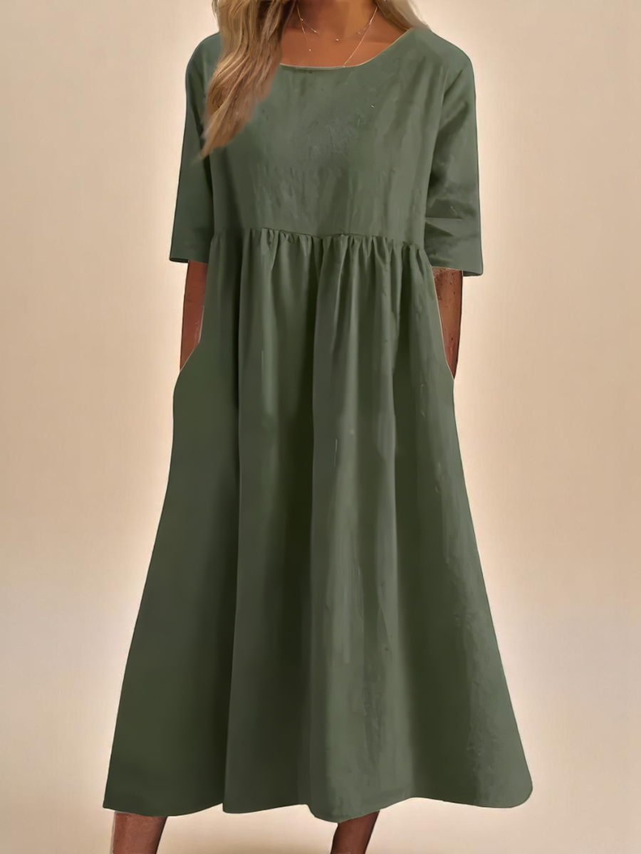 Azur Élégant | Robe légère en coton