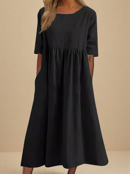 Azur Élégant | Robe légère en coton