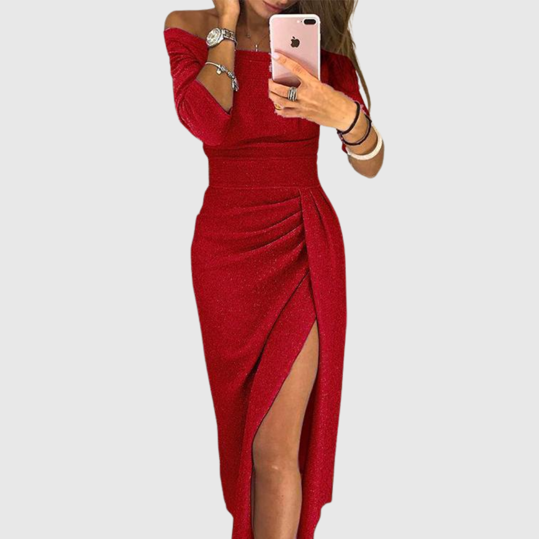 Isabeau | Robe longue halter élégante au tombé gracieux