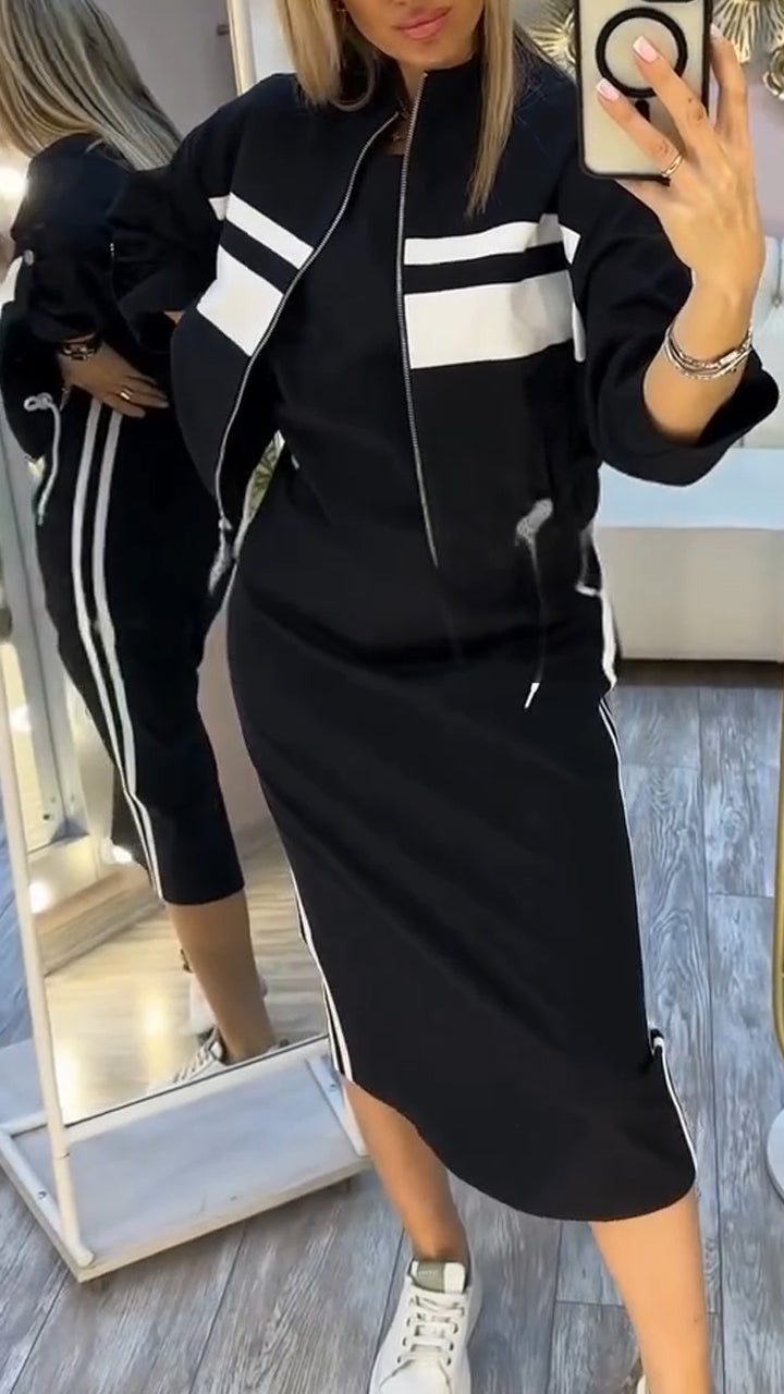 Pravella | nsemble femme confortable robe midi et veste assortie