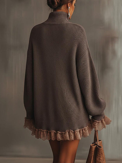Élégance Jaylene | Robe pull à col roulé