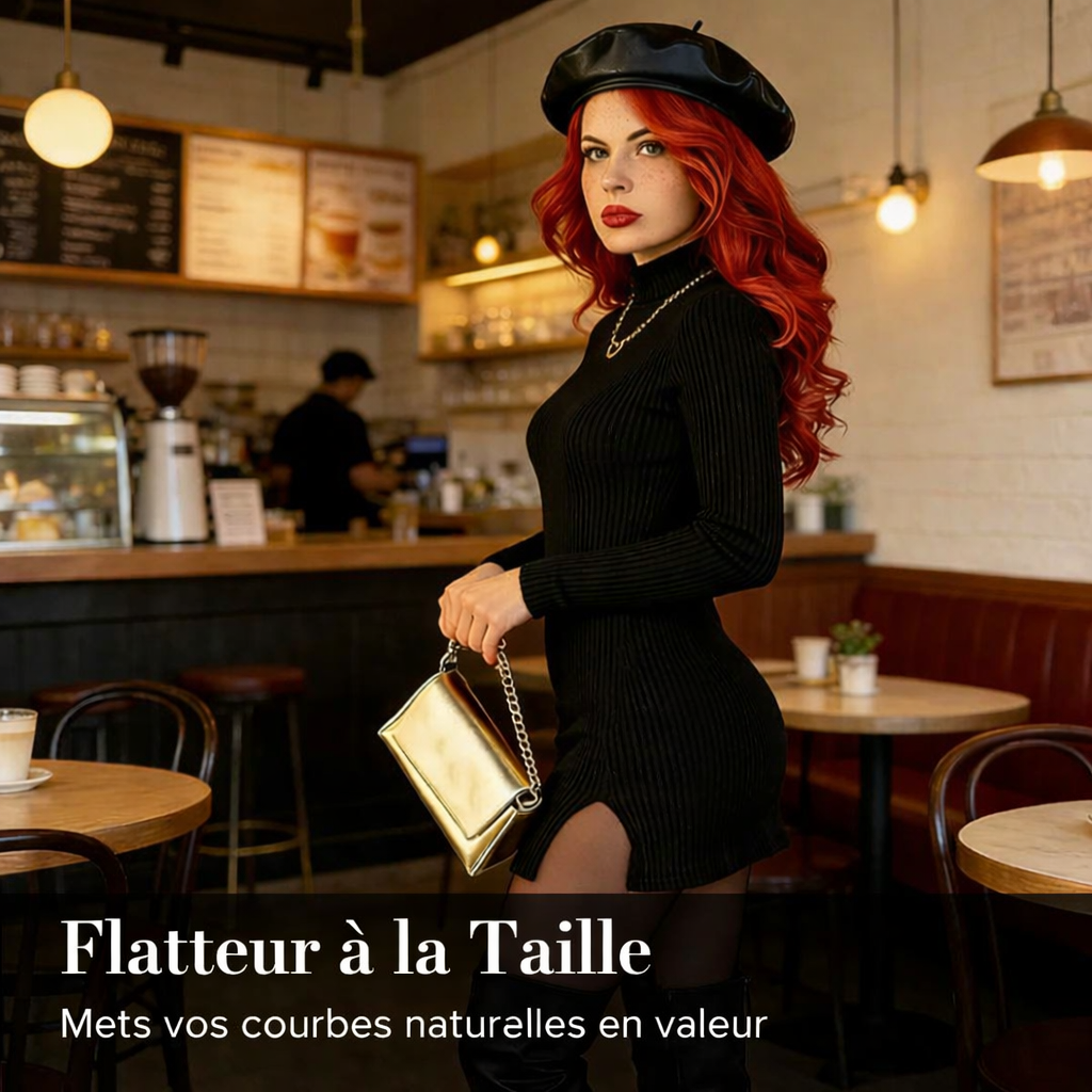 Sélia Chic  |  Robe côtelée élégante ajustée