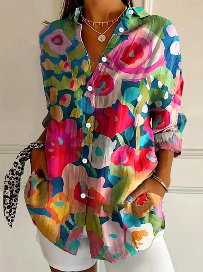 Harmonie Chic | Blouse Femme à Imprimé Vibrant