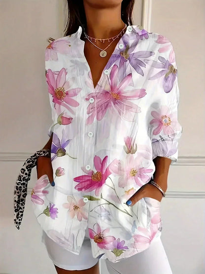 Harmonie Chic | Blouse Femme à Imprimé Vibrant