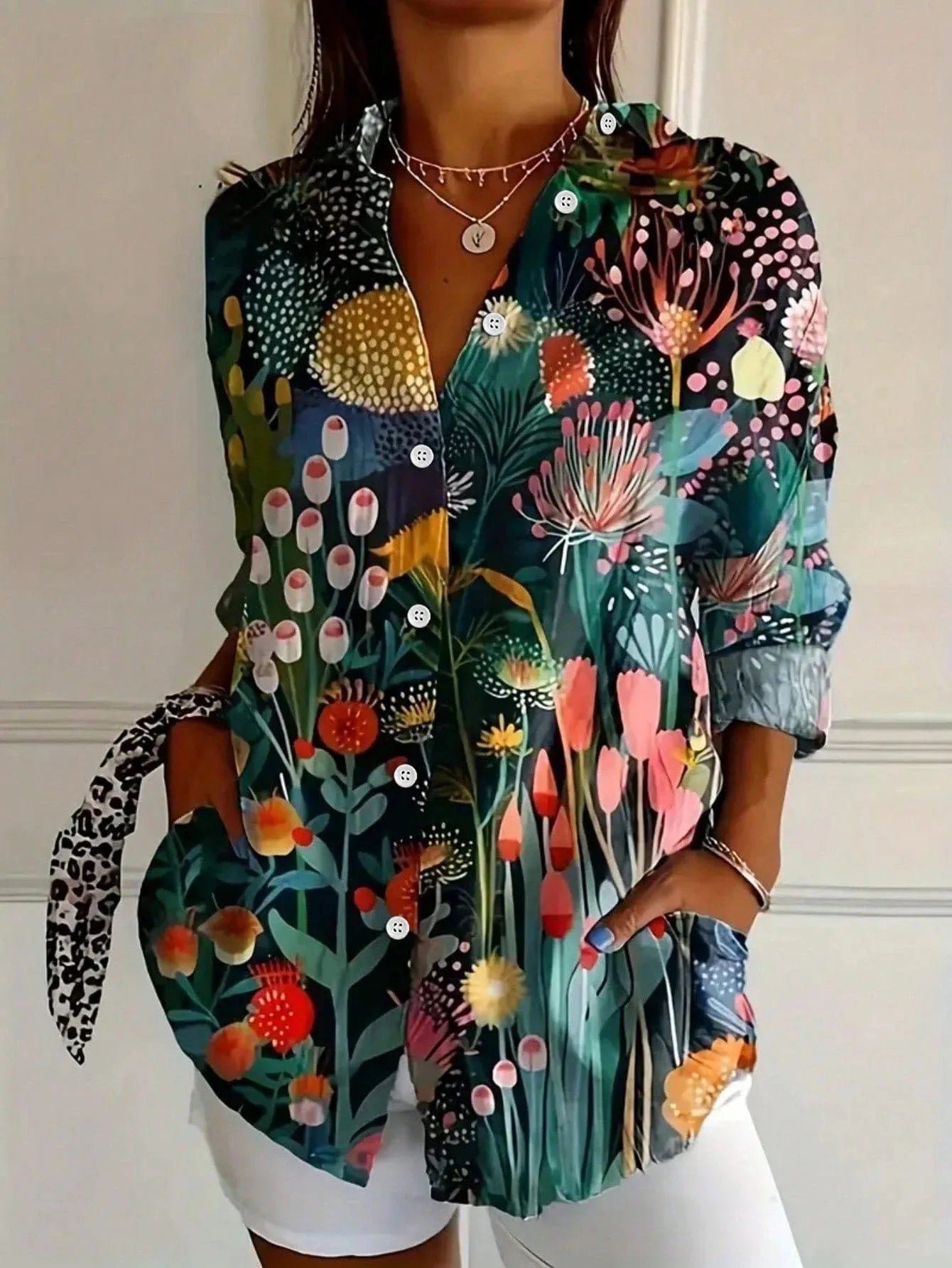 Harmonie Chic | Blouse Femme à Imprimé Vibrant
