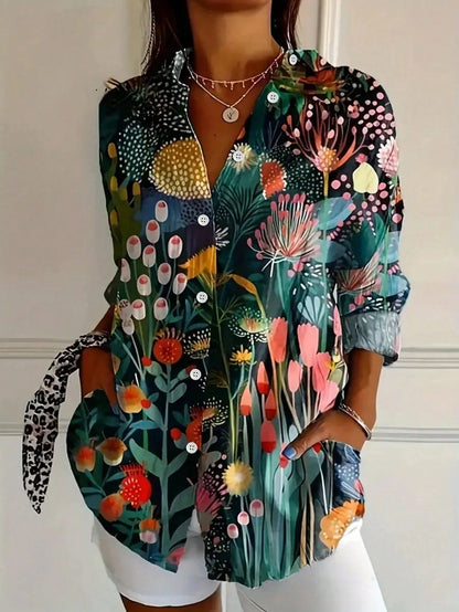 Harmonie Chic | Blouse Femme à Imprimé Vibrant