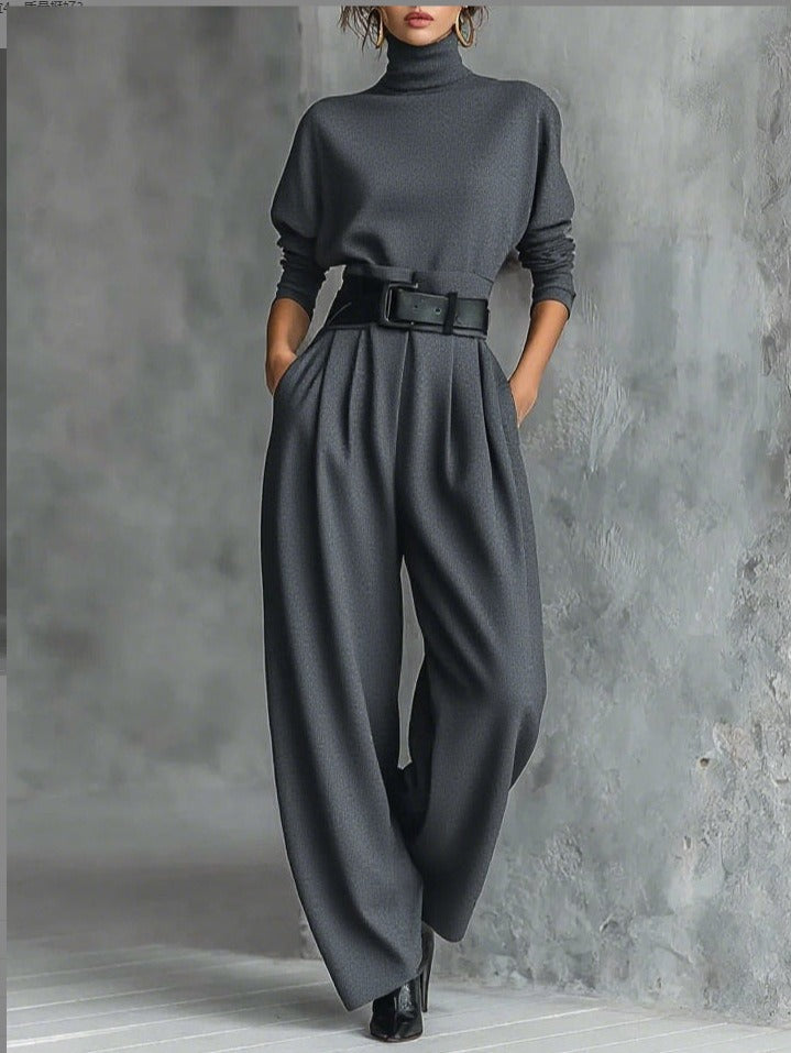 Juliet | Ensemble col roulé & pantalon élégance fluide