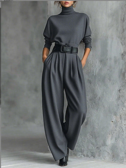 Juliet | Ensemble col roulé & pantalon élégance fluide
