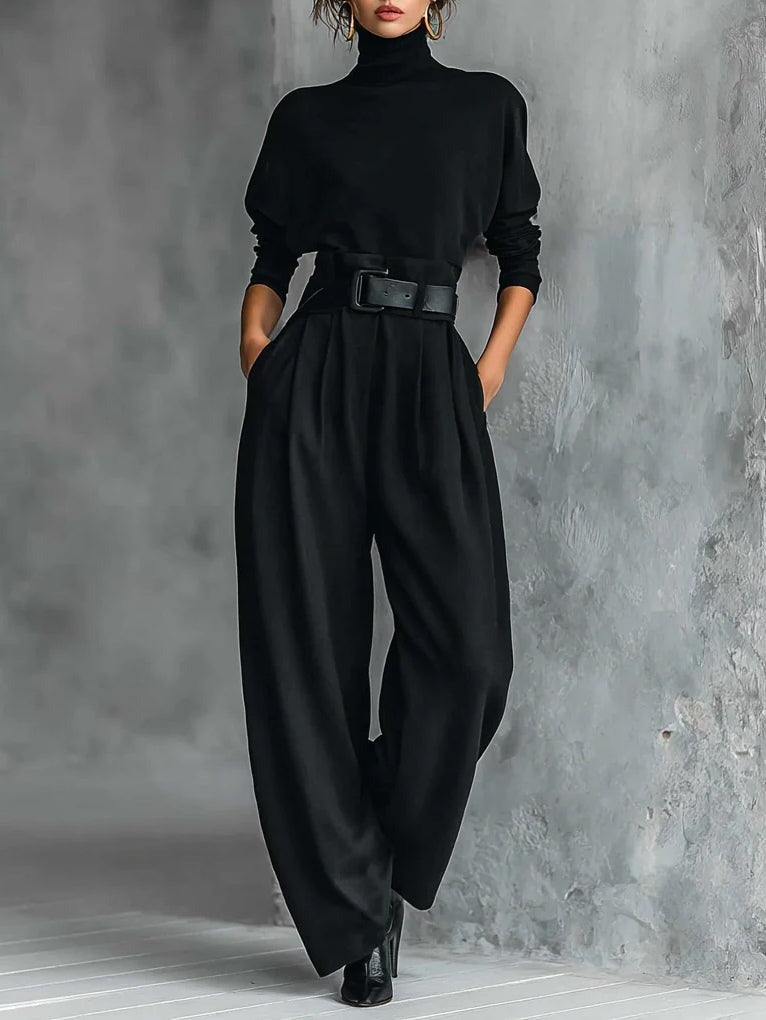 Juliet | Ensemble col roulé & pantalon élégance fluide