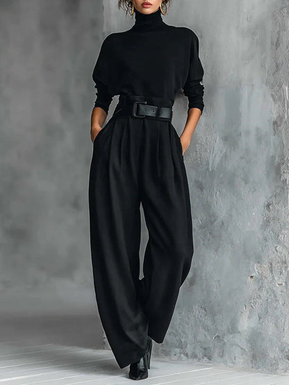 Juliet | Ensemble col roulé & pantalon élégance fluide