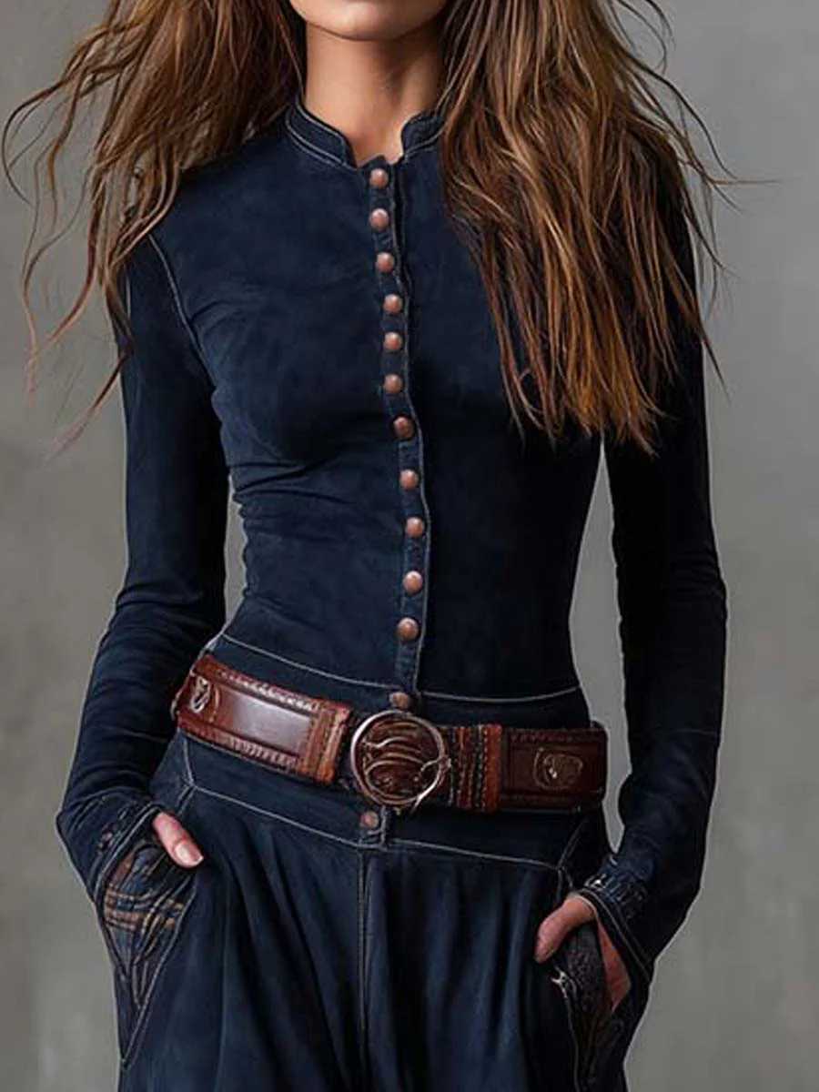 Helena | Robe longue intemporelle en daim suédé