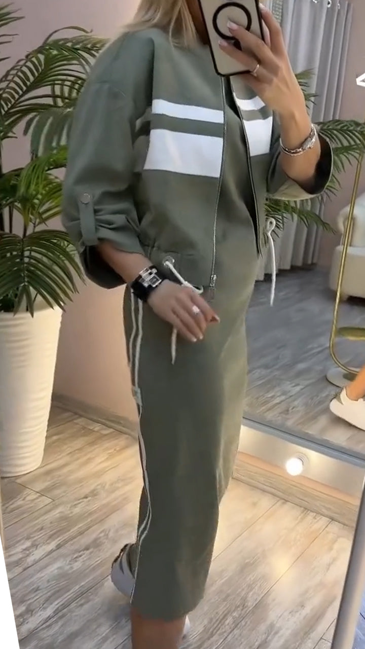 Pravella | nsemble femme confortable robe midi et veste assortie