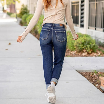 Élise | Jean Slim Femme Effet Usé