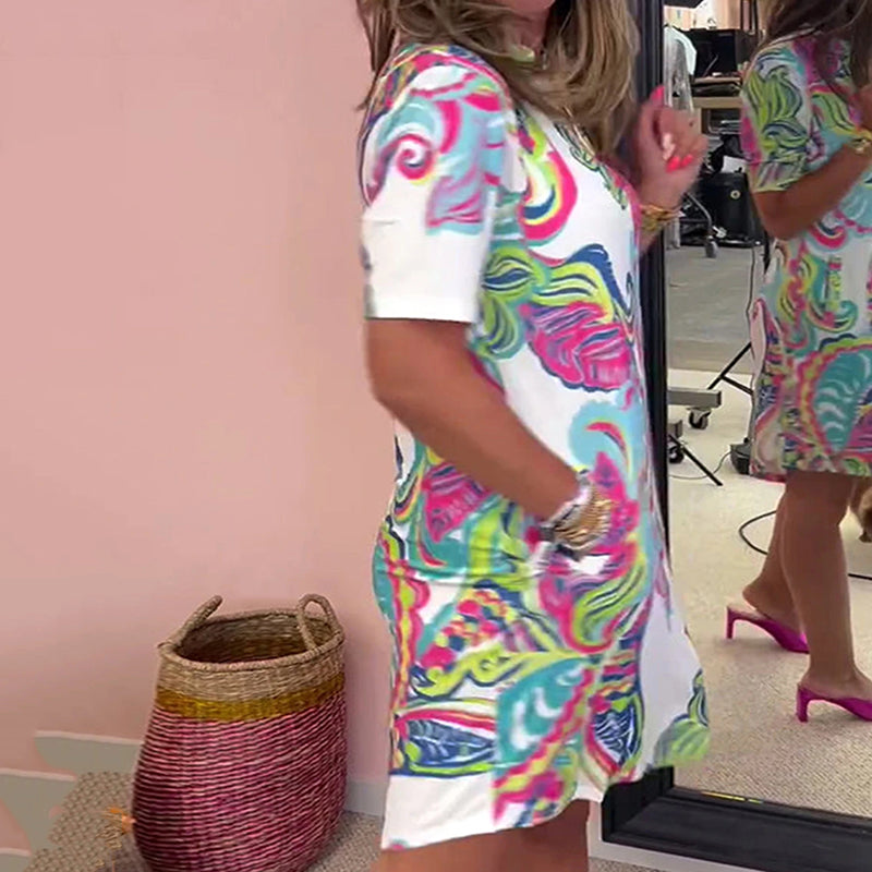 Tropical |Robe femme estivale à imprimé coloré