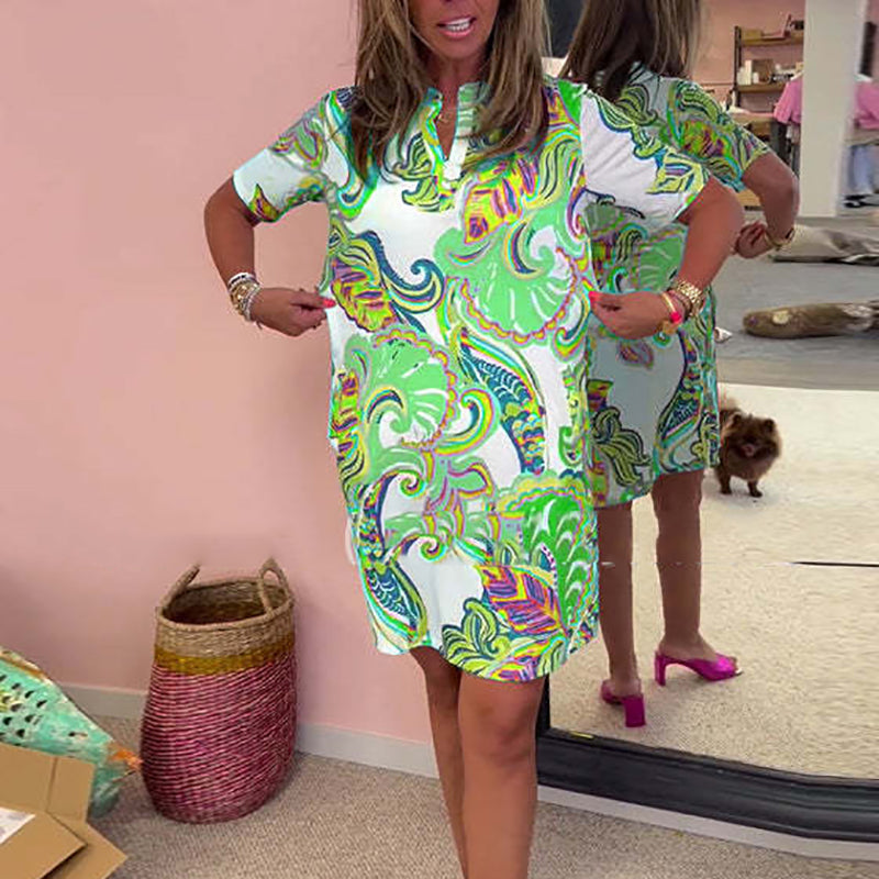 Tropical |Robe femme estivale à imprimé coloré