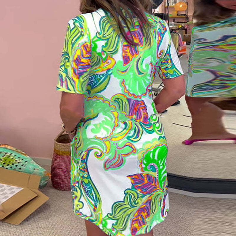Tropical |Robe femme estivale à imprimé coloré