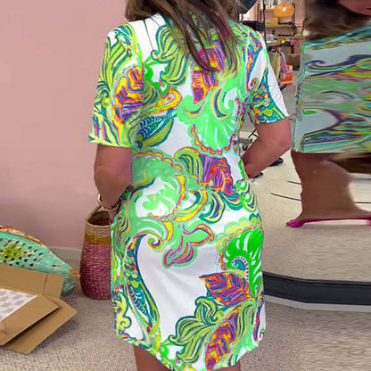 Tropical |Robe femme estivale à imprimé coloré
