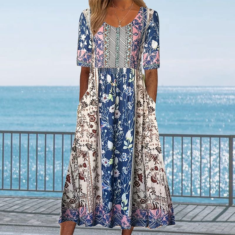 Robe Maxi | Élégante à motif bohème pour femme