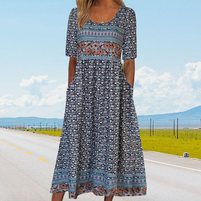 Robe Maxi | Élégante à motif bohème pour femme