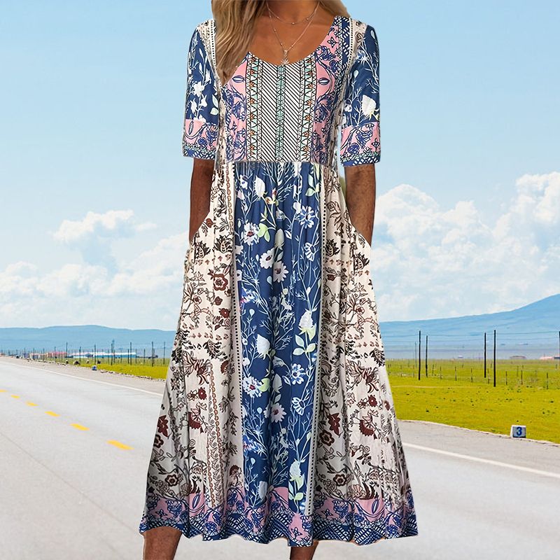 Robe Maxi | Élégante à motif bohème pour femme
