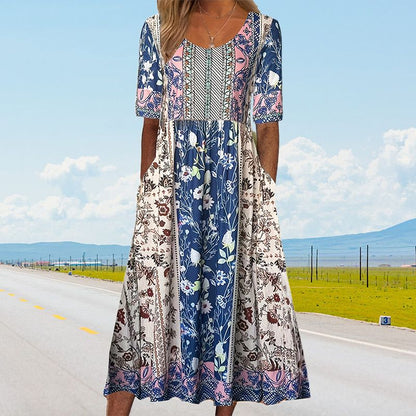Robe Maxi | Élégante à motif bohème pour femme