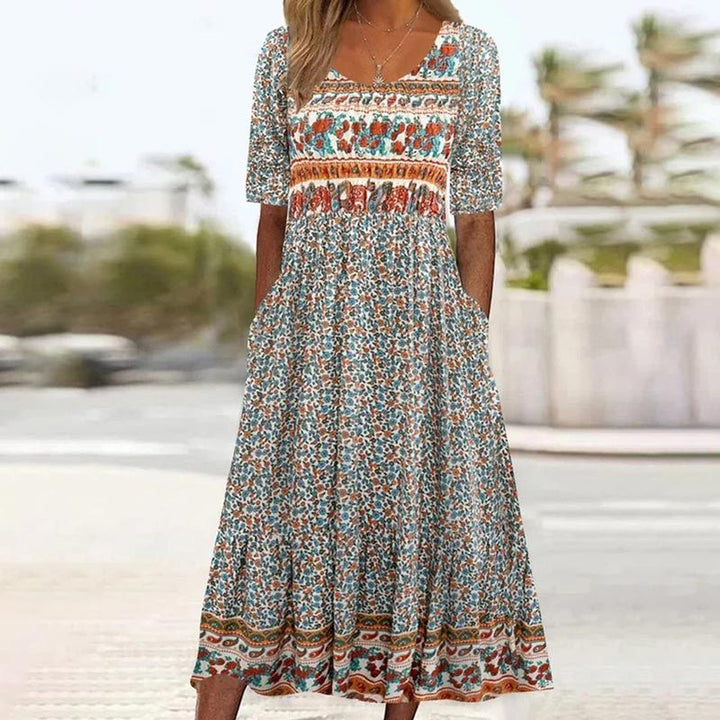 Robe Maxi | Élégante à motif bohème pour femme
