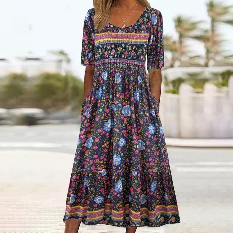Robe Maxi | Élégante à motif bohème pour femme