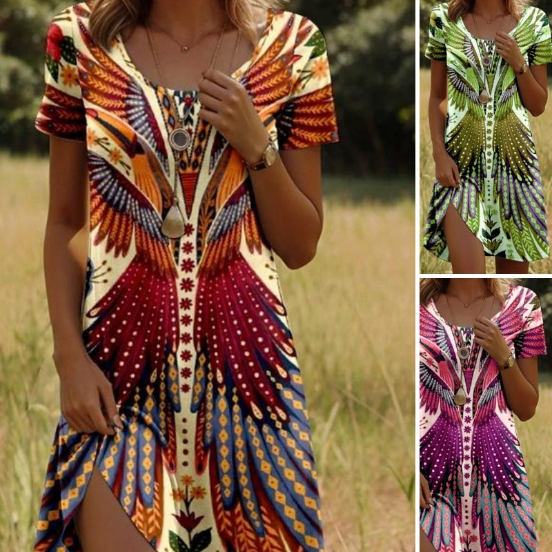 Véra | Robe vintage à manches courtes