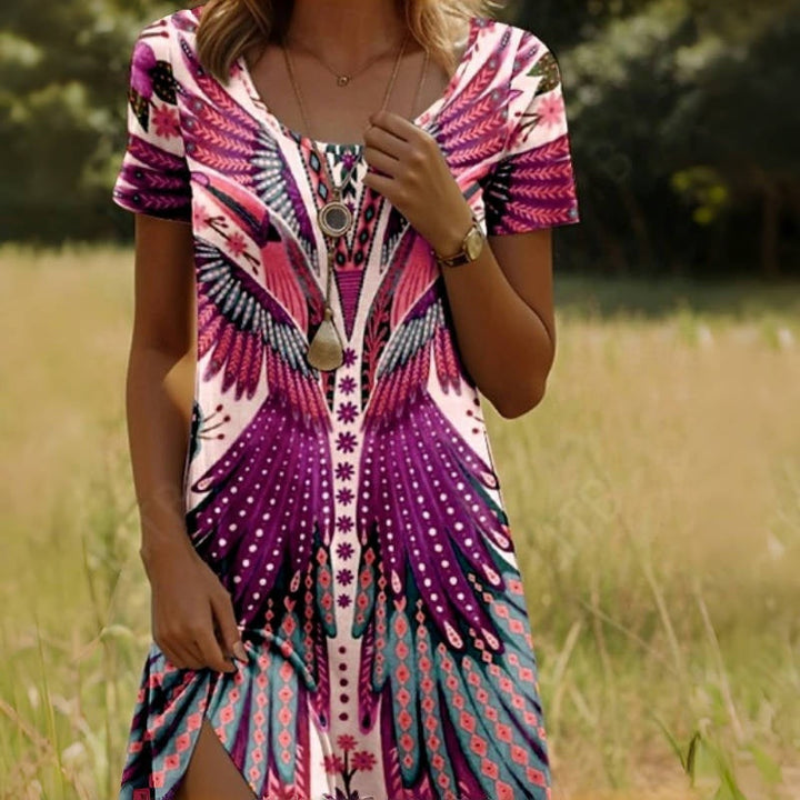 Véra | Robe vintage à manches courtes