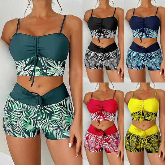 Jungle Élégante | Ensemble Crop Top et Short