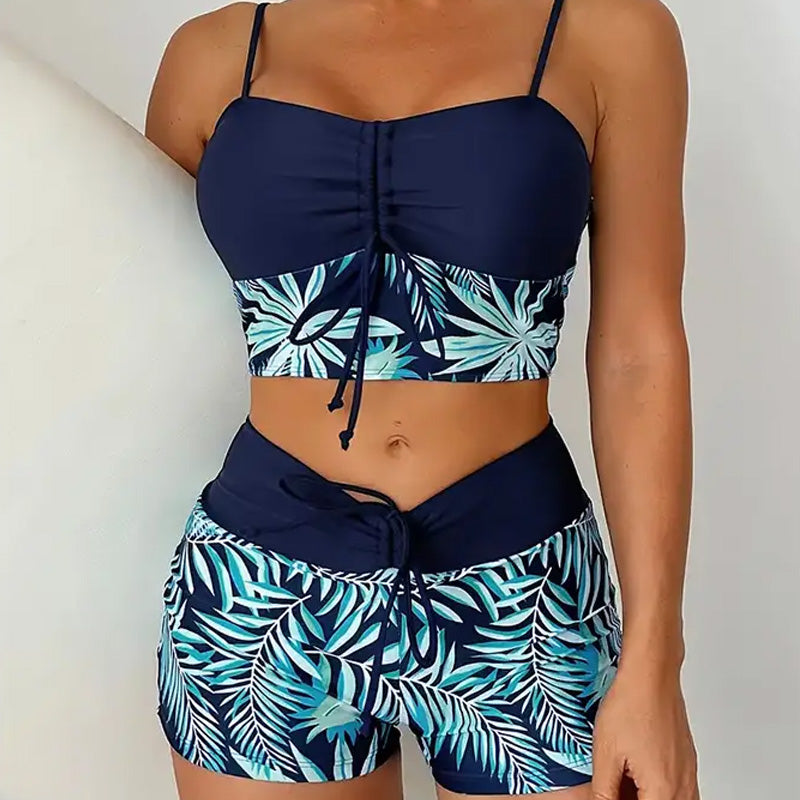 Jungle Élégante | Ensemble Crop Top et Short