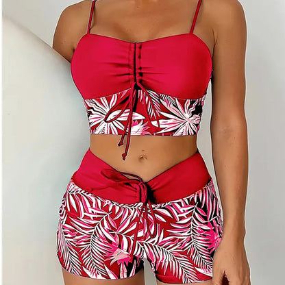 Jungle Élégante | Ensemble Crop Top et Short