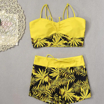 Jungle Élégante | Ensemble Crop Top et Short