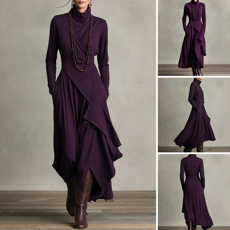 Nocturne |Robe longue asymétrique élégante pour femme