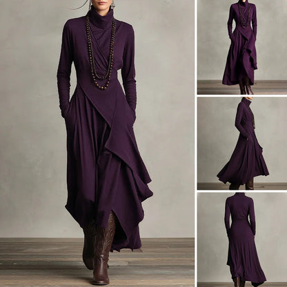 Nocturne |Robe longue asymétrique élégante pour femme