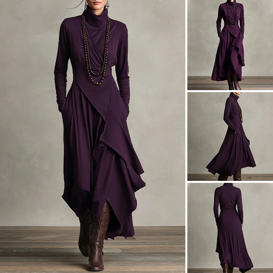 Nocturne |Robe longue asymétrique élégante pour femme
