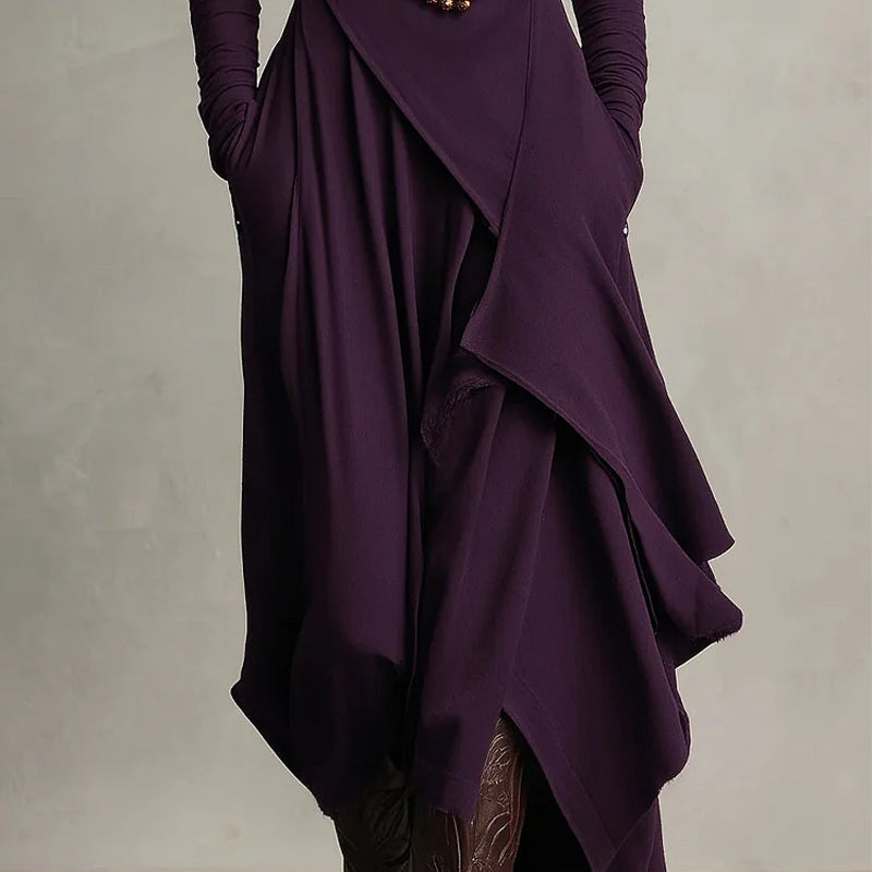 Nocturne |Robe longue asymétrique élégante pour femme