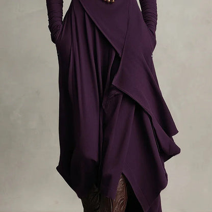Nocturne |Robe longue asymétrique élégante pour femme