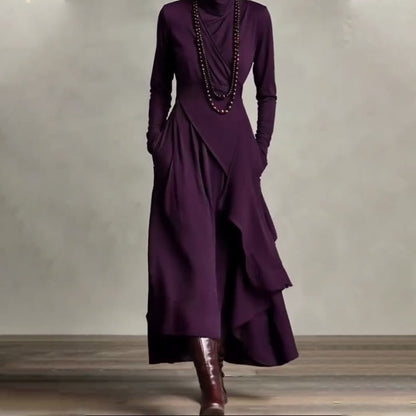 Nocturne |Robe longue asymétrique élégante pour femme