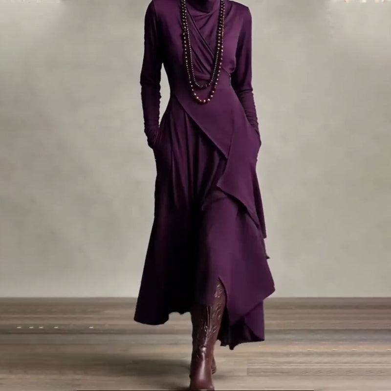 Nocturne |Robe longue asymétrique élégante pour femme