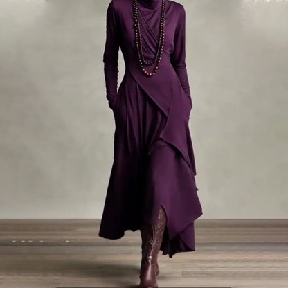 Nocturne |Robe longue asymétrique élégante pour femme