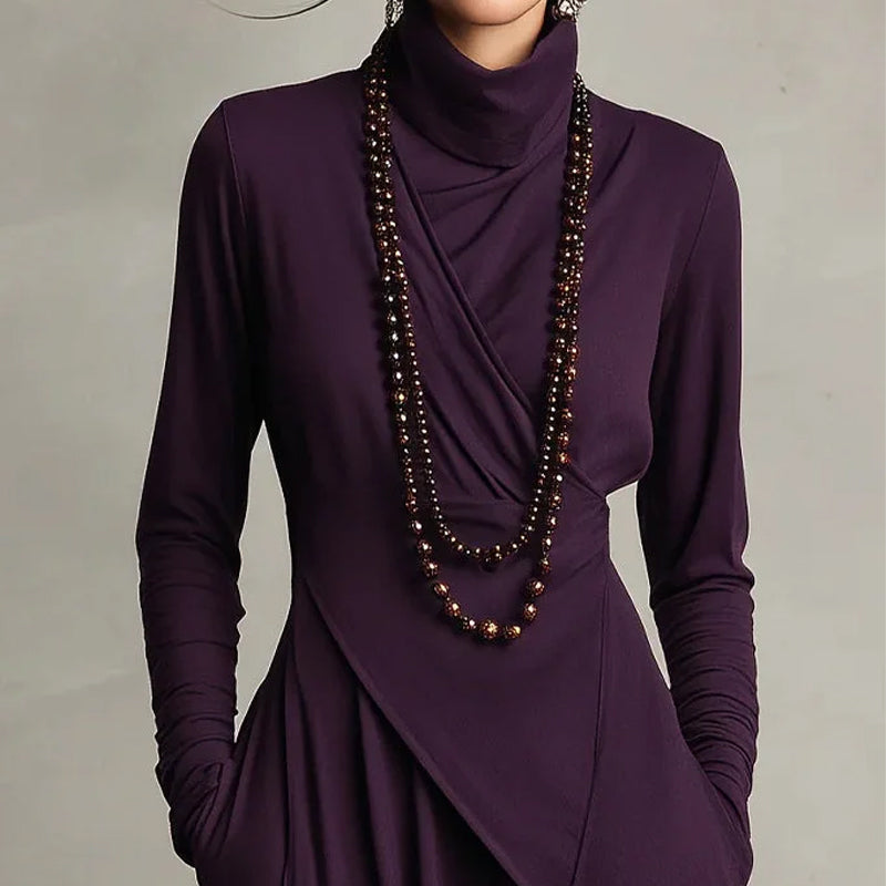 Nocturne |Robe longue asymétrique élégante pour femme