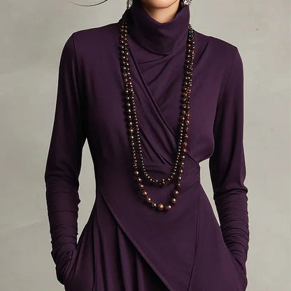 Nocturne |Robe longue asymétrique élégante pour femme