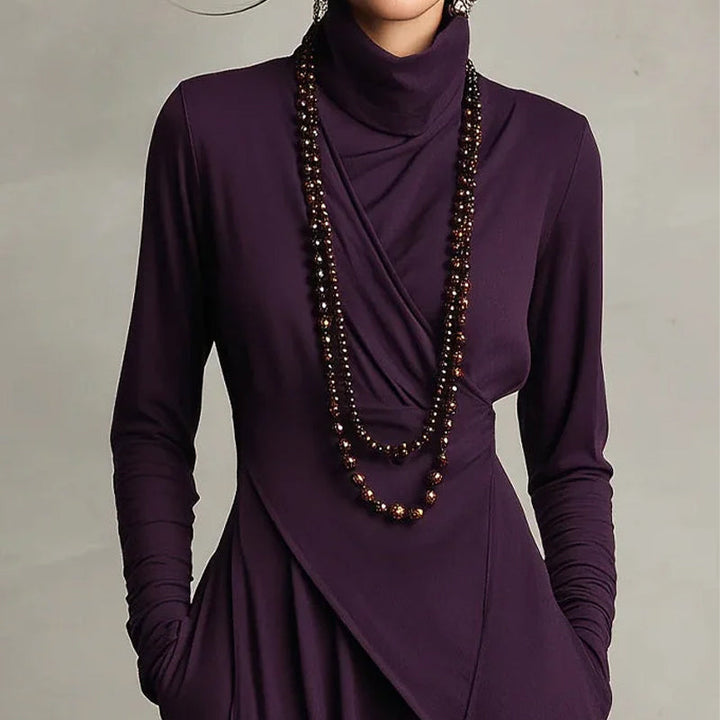 Nocturne |Robe longue asymétrique élégante pour femme